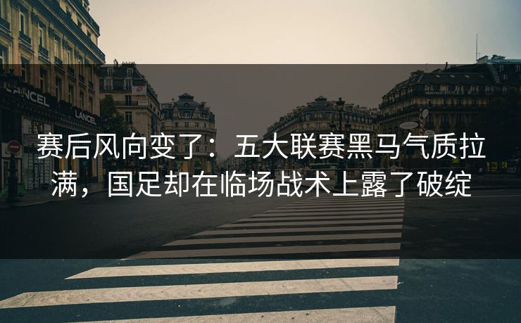 赛后风向变了：五大联赛黑马气质拉满，国足却在临场战术上露了破绽