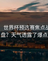 刚收到：世界杯预选赛焦点战突然变盘？天气透露了爆点