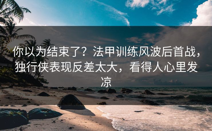 你以为结束了？法甲训练风波后首战，独行侠表现反差太大，看得人心里发凉